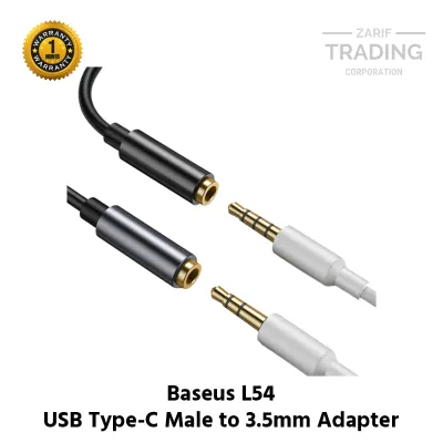 Baseus L54 Type C to 3 5mm Aux Adapter Type C Audio Converter Headphone Jack Adapter High Quality Type C to 3 5mm Audio Adapter